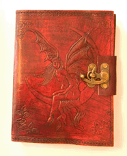 Leather Embossed Fairy Journal with Metal Lock